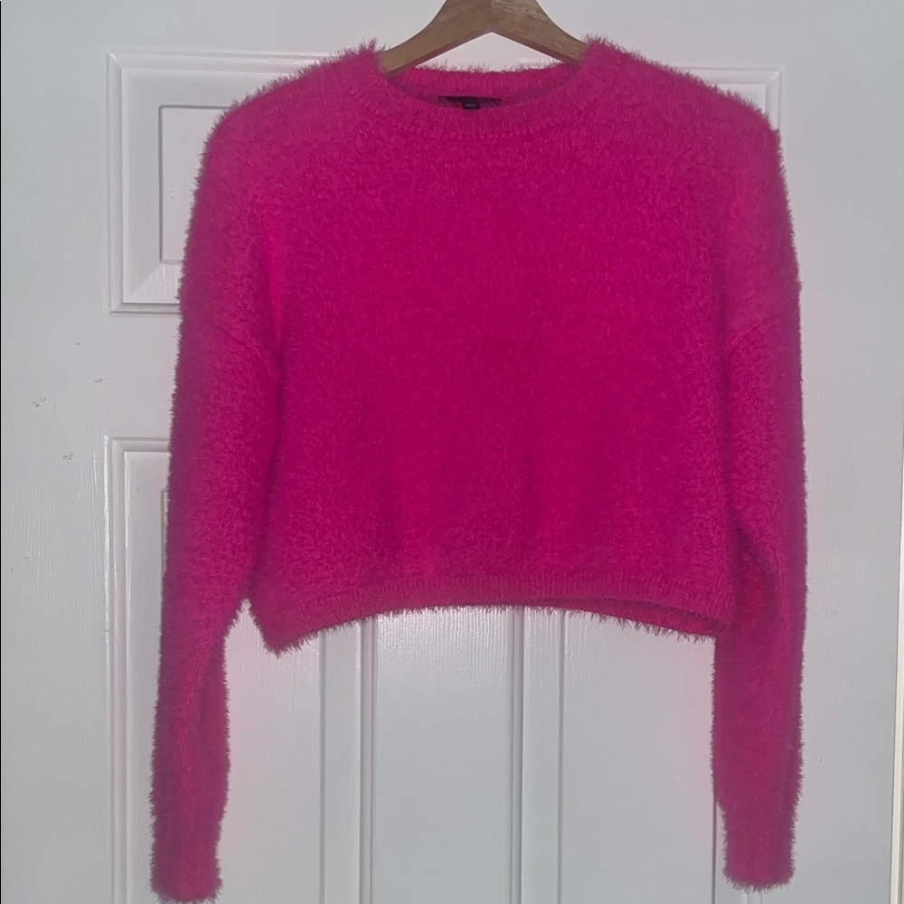 Bardot Hot Pink Crew Neck Sweater